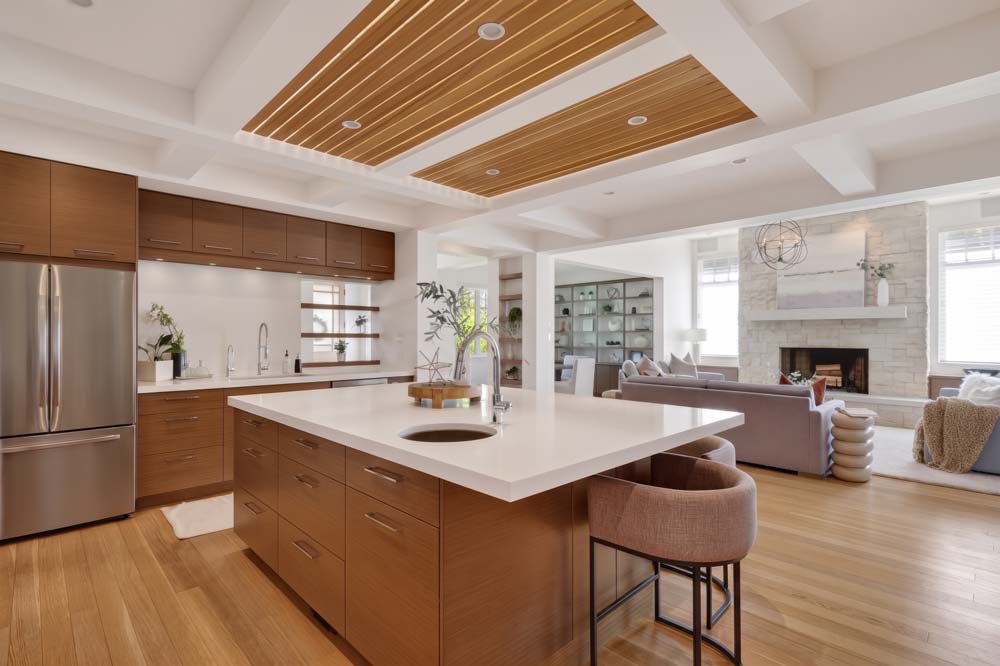 The Curated Crafstman Kitchen to Living Room